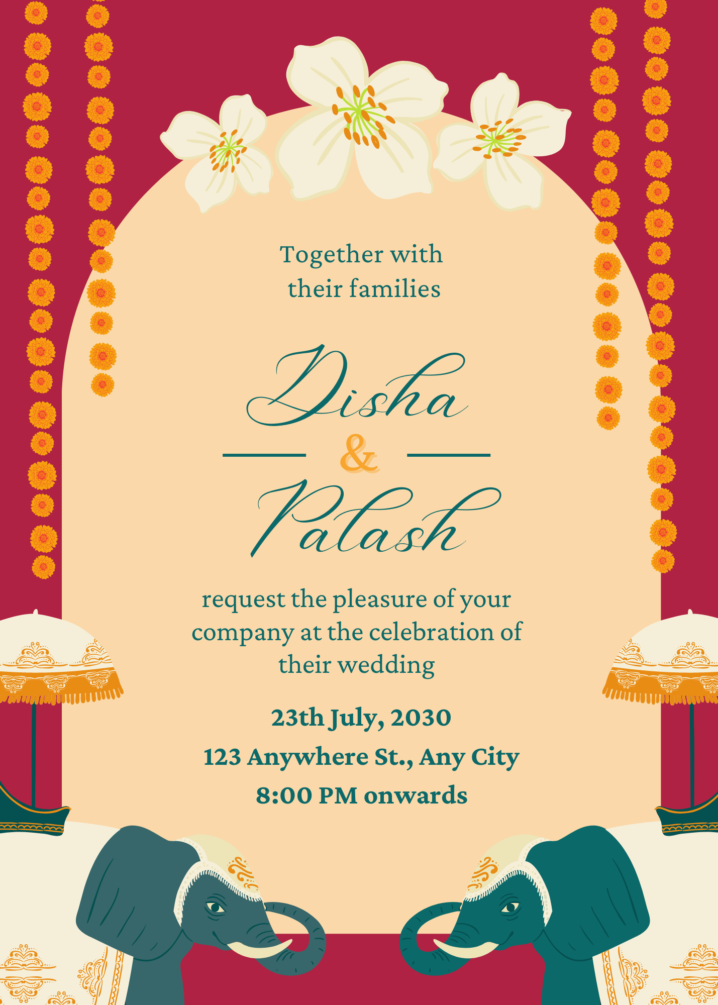 Elephant Wedding Invitation