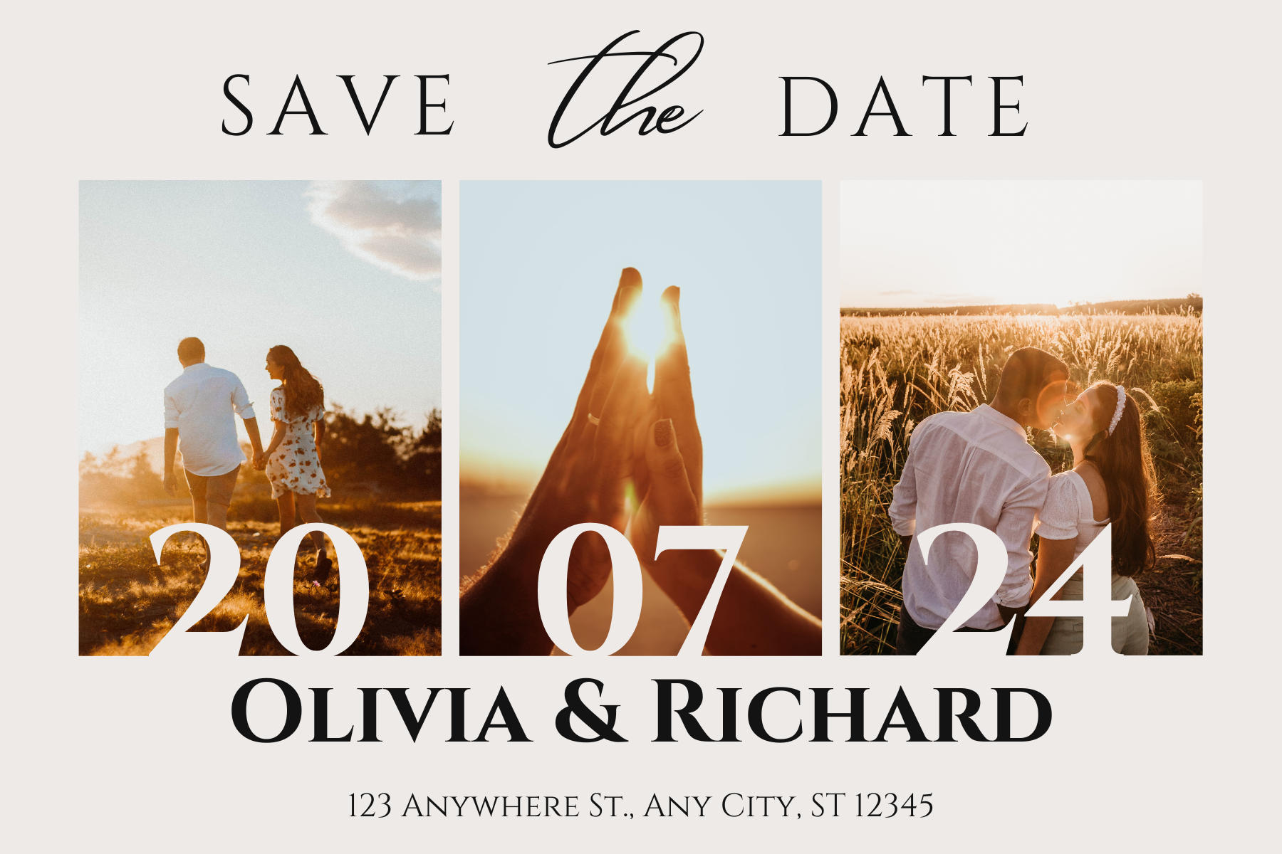 Simple Photo Save the Date Wedding Card (1)